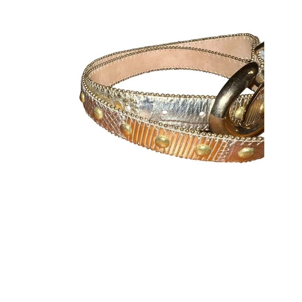 Vintage ELITE Gold silver Belt  Gold Buckle / Size Medium - 2025 Fresno CA‎